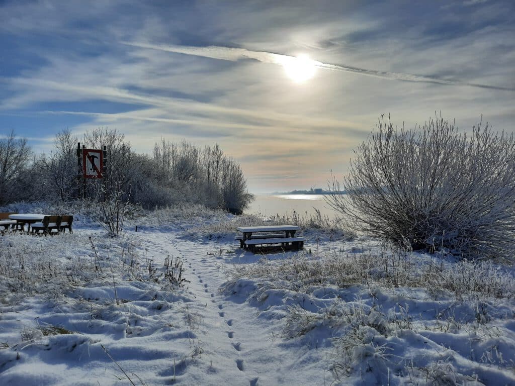 Ferienwohnug Weserinsel Harriersand: Stimmungsbild - Winter